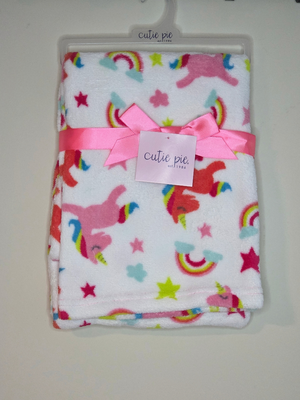 Cutie Pie - Unicorn Rainbow Baby Blanket